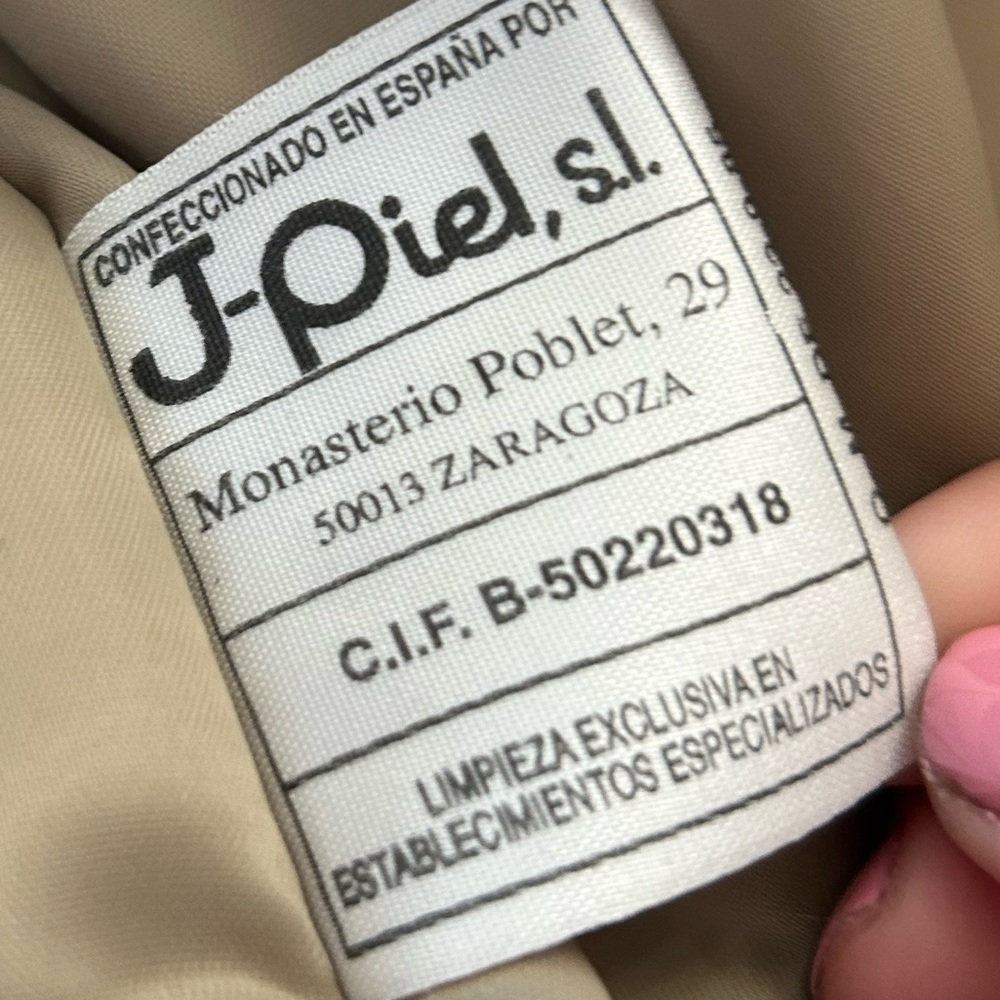 Vintage lether j-piel women’s jacket bought in Spain real fur curly lamb jacket - Picture 6 of 12